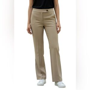 J. Crew Pants Women's Tan Trousers Wool Fully Lined Size 0 Flat Front